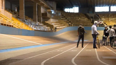 Cyclist on Velodrome Stock Footage 36778403