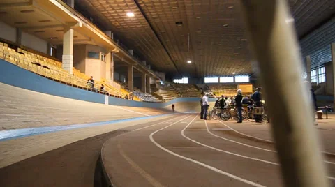 Cyclist on Velodrome Stock Footage 36778439