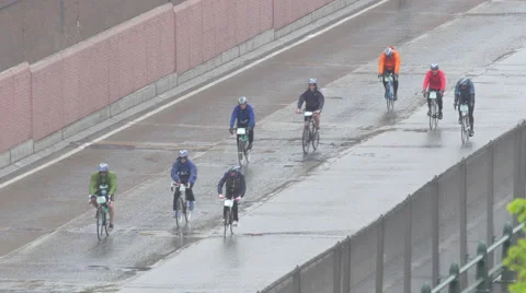 Cyclists on 2016 TD Five Boro Bike Tour Stock Footage 62739761