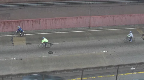 Cyclists on 2016 TD Five Boro Bike Tour Stock Footage 62739769