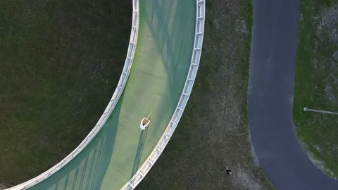 Cyclists from above Video stock 201445197