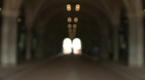 Cyclists Below Rijksmuseum, Pull Focus Stock Footage 53008347