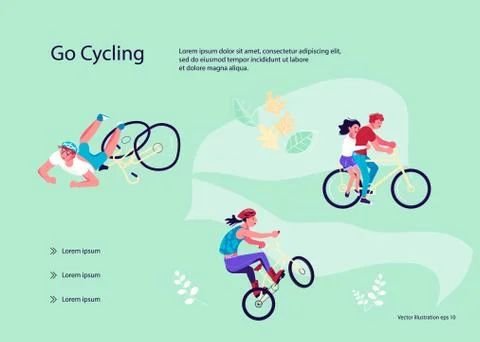 Cyclists at bike website Stock Illustration
