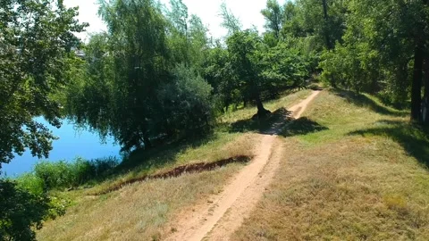 Cyclists in different clothes and protective helmets on a mountain bike Stock Footage 136024612