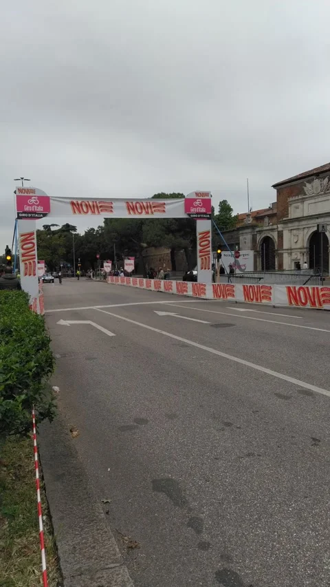 Cyclists during individual time trial at the Giro d``Italia 2022 Video stock 196092559