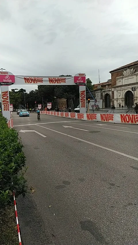 Cyclists during individual time trial at the Giro d'`Italia 2022 Video stock 196092578
