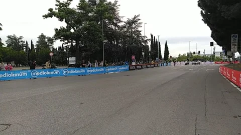 Cyclists during individual time trial at the Giro d'`Italia 2022 Video stock 196092594