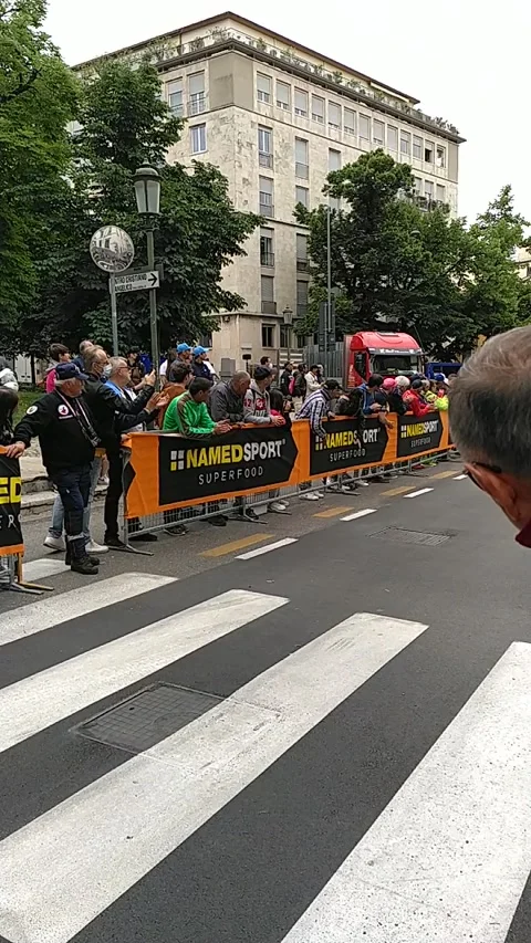 Cyclists during individual time trial at the Giro d'`Italia 2022 Video stock 196092609