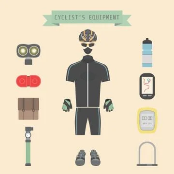 Cyclist's gear Stock Illustration