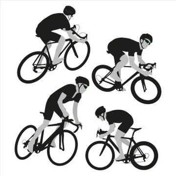 Cyclists Stock Illustration