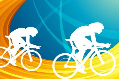 Cyclists Stock Illustration