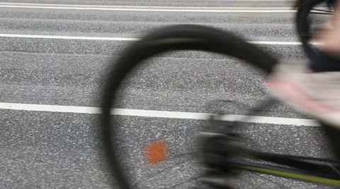 Cyclists on the Moscow cycle parade Stock Footage 50555647