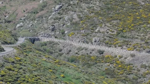 Cyclists on a mountain road Stock Footage 277204266
