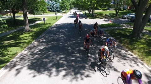 Cyclists Passing Race Video stock 108507914