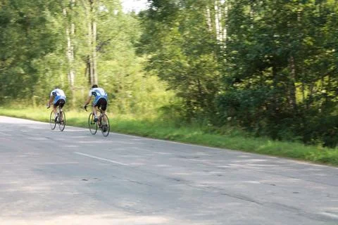 The cyclists Foto stock