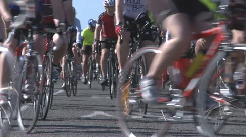 Cyclists in a race Stock Footage 880099