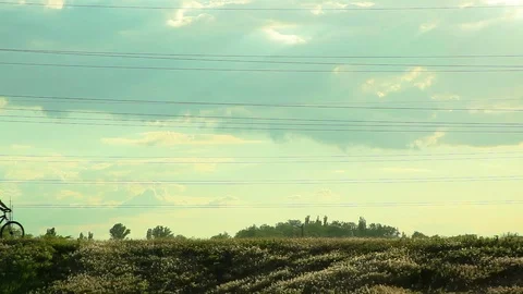 Cyclists riding bicycles Stock Footage 76593927