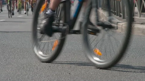 Cyclists Speeding Along the Track 4K Stock Footage 232941301