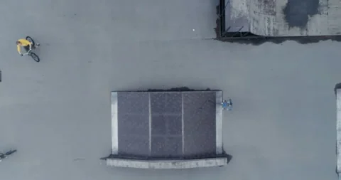 Cyclists train in skate park 스톡 동영상 103035330