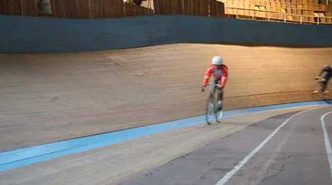Cyclists on Velodrome Stock Footage 36778209