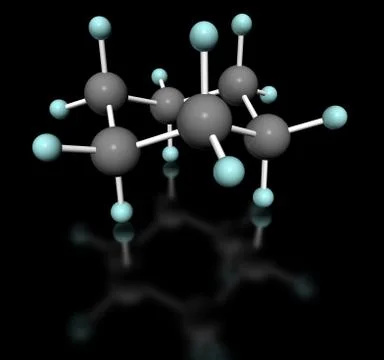 Cyclohexane black background Stock Illustration