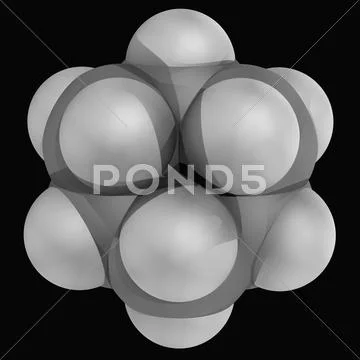 Cyclohexane molecule Stock Illustration
