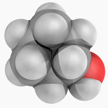 Cyclohexanol molecule Stock Illustration
