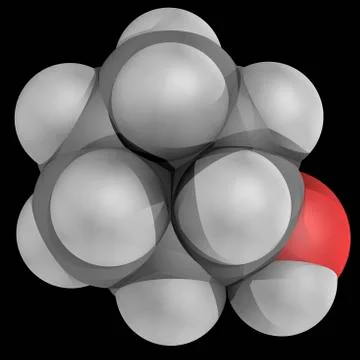 Cyclohexanol molecule Stock Illustration