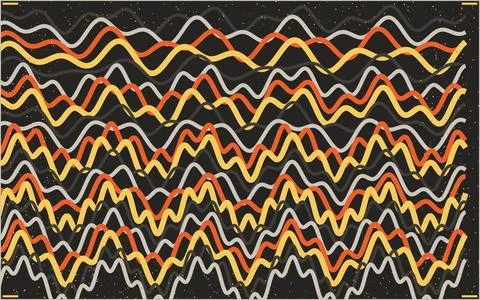 Cycloid Trochoid Wave Lanes Illustrazione stock
