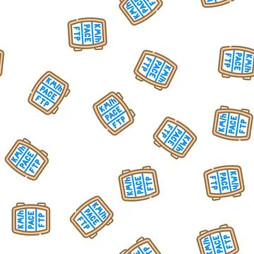 Cyclometer device vector seamless pattern 스톡 일러스트