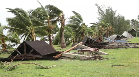Cyclone aftermath Video stock 50303297