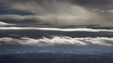Cyclone anticyclone patterns force high pressure airflow - Airmass and Isobars Stock Footage 339472936