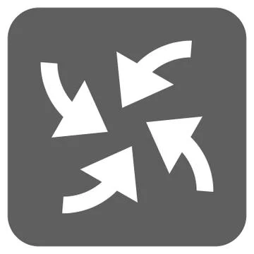 Cyclone Arrows Flat Squared Vector Icon Stock Illustration