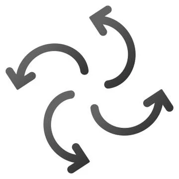 Cyclone Arrows Gradient Vector Icon Stock Illustration