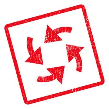 Cyclone Arrows Icon Rubber Stamp Stock Illustration