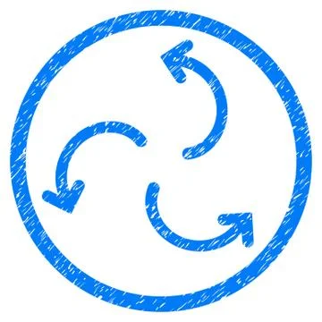 Cyclone Arrows Rounded Grainy Icon Stock Illustration