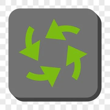 Cyclone Arrows Rounded Square Button Stock Illustration