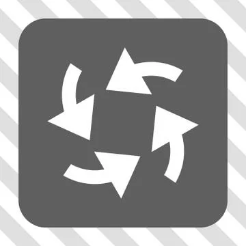 Cyclone Arrows Rounded Square Button Illustrazione stock