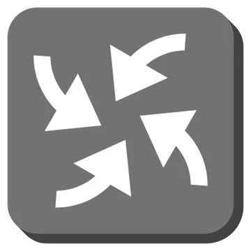 Cyclone Arrows Rounded Square Vector Icon Illustrazione stock