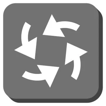 Cyclone Arrows Rounded Square Vector Icon Stock Illustration