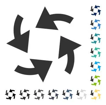 Cyclone Arrows Vector Icon Stock Illustration