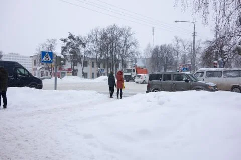 The cyclone Emma in Brisov-city Stock Photos