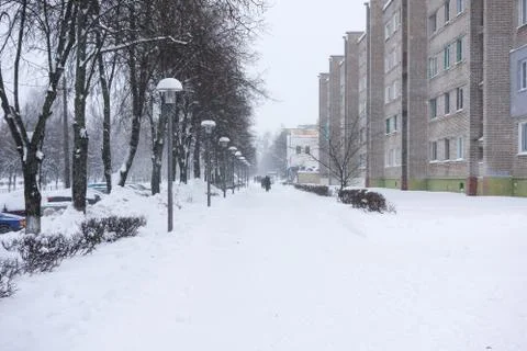 The cyclone Emma in Brisov-city Stock Photos