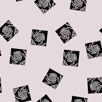 Cyclone hurricane disaster glyph vector seamless pattern Illustrazione stock