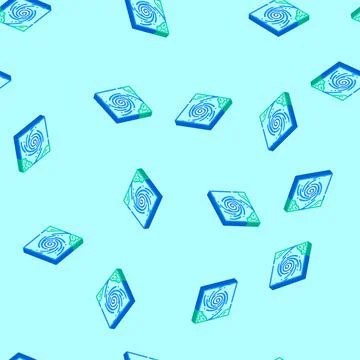 Cyclone hurricane disaster isometric icon seamless pattern Illustrazione stock
