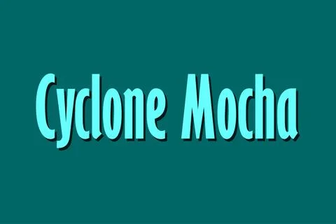 Cyclone Mocha typography text vector design. Stock Illustration