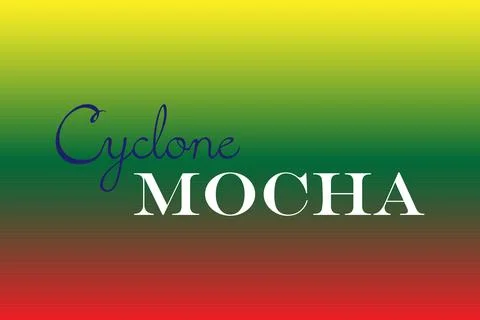 Cyclone Mocha typography text vector design Stock Illustration