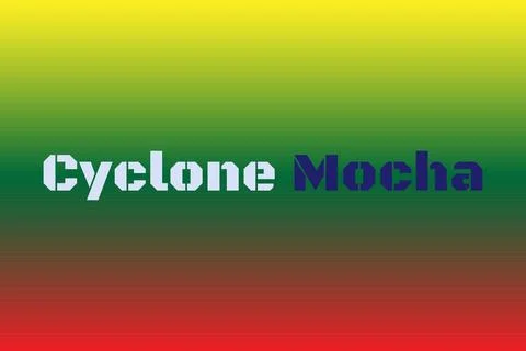 Cyclone Mocha typography text vector design. Illustrazione stock