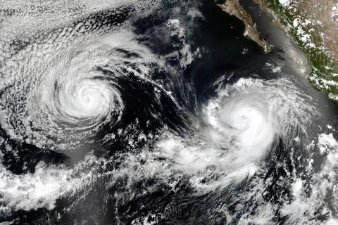 Cyclone over planet Earth. Elements of this image are furnished by NASA Cy... 库存照片