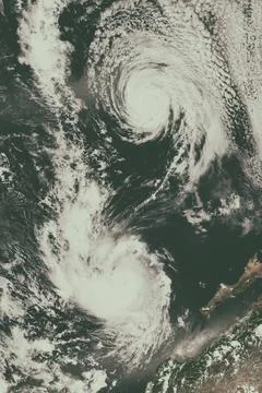 Cyclone over planet Earth. Elements of this image are furnished by NASA Cy... Фото